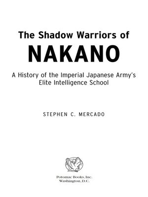 cover image of The Shadow Warriors of Nakano